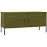 Vidaxl - Meuble tv Vert olive 105x35x50 cm Acier Vert olive