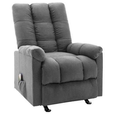 vidaXL Massage Recliner Electric Massaging Recliner Chair for Elderly Fabric - 28.1" x 38" x 39.6"