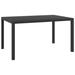 vidaXL Patio Table Black 59.1"x35.4"x29.1" Aluminium and WPC