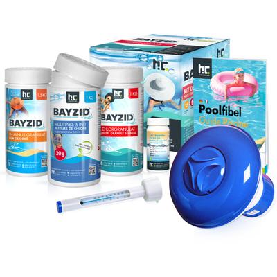 Pool Starterset 7 tlg Wasserpflege durch Chlor, ph Minus und Multitabs - Bayzid