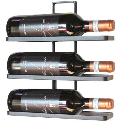 Weinregal Metall Schwarz Wand Tri Flaschenregal Flaschenständer Wein Regal Image