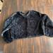 Zara Tops | Nwot Zara Black Faux Fur Crop Top Size Large | Color: Black | Size: L