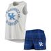 Women's Concepts Sport Royal/White Kentucky Wildcats Ultimate Flannel Tank Top & Shorts Sleep Set