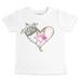 Toddler Tiny Turnip White Toronto Blue Jays Baseball Tiara Heart T-Shirt