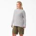 Dickies Women's Plus Cooling Performance Sun Shirt - Ash Gray Size 2X (SLFW47)