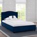 Delta Children Twin Platform Bed Upholstered/Velvet/Solid Wood in Blue | 33.4 H x 42.12 W x 80 D in | Wayfair BB81486GN-1310