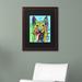 Trademark Fine Art 'Love & a Dog' by Dean Russo Framed Graphic Art, Wood in Green | 18.75 H x 22.75 W in | Wayfair ALI2597-B1114BMF