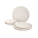 Porland Christina 12 Piece Dinnerware Set, Service for 4 Porcelain/Ceramic in White | Wayfair 04USA000165