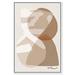Brown Abstract Shapes by Joss & Main - Floater Frame Print on Canvas in Brown/White | 31 H x 21 W x 1.5 D in | Wayfair