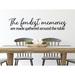 Story Of Home Decals The Fondest Memories Are Made Gathered Around the Table Wall Decal Vinyl in Black | 6 H x 21 W in | Wayfair KITCHEN 219a