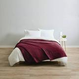 Sunbeam Fleece Blanket Microfiber/Fleece/Microfiber/Fleece in Red | 84 H x 90 W in | Wayfair 951117983M