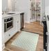 White Rectangle 3' x 5' Kitchen Mat - East Urban Home Checkered Blue/Area Rug Synthetics | Wayfair 7279161C0D6A445AA85AE9061C6094EF