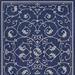 Alice Scroll Indoor/Outdoor Rug - Blue, 8'6" sq. - Frontgate