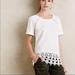 Anthropologie Tops | Anthropologie Saturday/Sunday White Short Sleeve Top With Lace Detailing | Color: White | Size: Xs