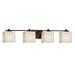 Justice Design Porcelina Era 4-light Dark Bronze Bath Light, Waves Rectangle Shade