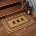 Kettle Grove Jute Rug Rect Stencil Stars w/ Pad 24x36 - 2' x 3' Rectangle