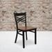 X'' Back Metal Restaurant Chair - 16.5"W x 17"D x 32.25"H - 16.5"W x 17"D x 32.25"H