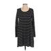 Puella Casual Dress: Black Stripes Dresses - Women's Size Small