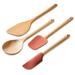 Ayesha Curry Tools & Gadgets Cooking Utensil Set, 4 Piece Wood/Silicone in Red | Wayfair 48454