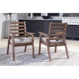 Signature Design by Ashley Patio Dining Armchair w/ Cushion Plastic/Resin in Brown | 37 H x 25.75 W x 27.5 D in | Wayfair P420-601A