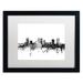 Trademark Fine Art 'Fort Worth Texas Skyline B&W' Framed Graphic Art Canvas in Black/White | 0.5 D in | Wayfair MT1088-S1620BMF