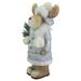 Northlight Seasonal 18" Ceramic Moose in Gray Coat Holding Pine Sprig Christmas Figure | 18 H x 7.5 W x 6 D in | Wayfair NORTHLIGHT Q592795