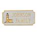 Montague Metal Products Inc. Lighthouse Princeton Garden Plaque Metal in White/Brown | 7.25 H x 15.75 W x 0.32 D in | Wayfair PCS-90-TW-LS