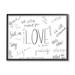 Stupell Industries Love Quotes Word Cloud Hopeful Romantic Phrases - Textual Art Canvas in Black/White | 24 H x 30 W x 1.5 D in | Wayfair