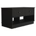 Loon Peak® Hamilton 20-inch Tall & 36-inch Wide Storage Bench w/ 2 Open Shelves & 2 Drawers Wood in Black/Brown | 20 H x 36 W x 17.9 D in | Wayfair