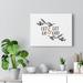 Trinx Let Go & Let God Christian Wall Art Bible Verse Print Ready to Hang Canvas in Black/White | 11 H x 14 W x 1.25 D in | Wayfair