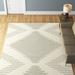 White 108 x 73 x 0.5 in Area Rug - The Twillery Co.® Cohutta Geometric Grey & Ivory Area Rug Chenille/ | 108 H x 73 W x 0.5 D in | Wayfair