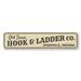 Lizton Sign Shop, Inc Old Town Hook & Ladder Aluminum Sign Metal in Black/Brown/Gray | 6 H x 24 W x 0.063 D in | Wayfair 1985-A624