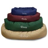 Majestic Pet Products Majestic Pet Personalized Bagel Donut Bolster Dog Bed Metal | 11 H x 52 W x 35 D in | Wayfair 720570928992-Baskerville-White