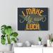 Trinx Inspirational Quote Canvas I Make My Own Luck Wall Art Motivational Motto Inspiring Prints Artwork Decor Ready To Hang Canvas | Wayfair