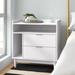 Wade Logan® Gheorghe 2 - Drawer Nightstand Wood in White | 26 H x 25 W x 16 D in | Wayfair 24E9B3F7B465429BB8A5129D7BC4FE42