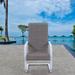 Latitude Run® Patio Dining Armchair, Synthetic in White | 42.32 H x 30.43 W x 24.02 D in | Wayfair 82876DF1772F43829BB56A63959EFB7A