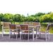 Ebern Designs Selbin Rectangular 6 - Person 60.24" Long Outdoor Dining Set Wood/Metal in Brown/White | 60.24 W x 39.37 D in | Wayfair