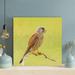 Red Barrel Studio® Brown & White Bird On Brown Tree Branch - 1 Piece Rectangle Graphic Art Print On Wrapped Canvas in Brown/Yellow | Wayfair