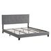 Red Barrel Studio® Ahlers King Tufted Low Profile Platform Bed Wood & /Upholstered/Polyester in Gray | 45.87 H x 80.12 W x 87 D in | Wayfair