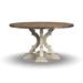 One Allium Way® Berges Estate Round Coffee Table Wood in Brown/Gray/White | 19 H x 34 W x 34 D in | Wayfair AEEC4BB98D1743B7856E4CB0E7B6A5B0