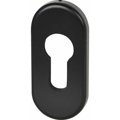 FSB - Zylinderosette oval, Rosette pz verdeckt geschraubt, Alu tiefschwarz Image