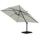 Parasol déporté rotatif aluminium avec LED 3x4m beige