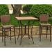 Barcelona Aluminum 3-Piece Bar-Height Bistro Set