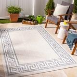 Amie 9'2" x 12' Traditional Outdoor Solid Silverton/Dark Gray/Pewter/Smoke/Gray/Cream/Dark Blue/Navy Outdoor Area Rug - Hauteloom