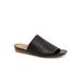 Wide Width Women's Camano Slide Sandal by SoftWalk in Black (Size 9 W)