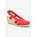 Women's Stargaze Slingback Espadrille by Easy Street in Red (Size 9 1/2 M)