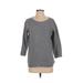 Ann Taylor Pullover Sweater: Gray Tops - Women's Size Small