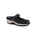 Wide Width Women's Arcadia Adjustable Clog by SoftWalk in Black (Size 9 W)