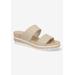 Women's Maryann Wedge Sandal by Easy Street in Taupe Croco (Size 7 M)