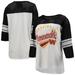 Women's G-III 4Her by Carl Banks White/Black Washington Commanders First Team 3/4-Sleeve Mesh T-Shirt